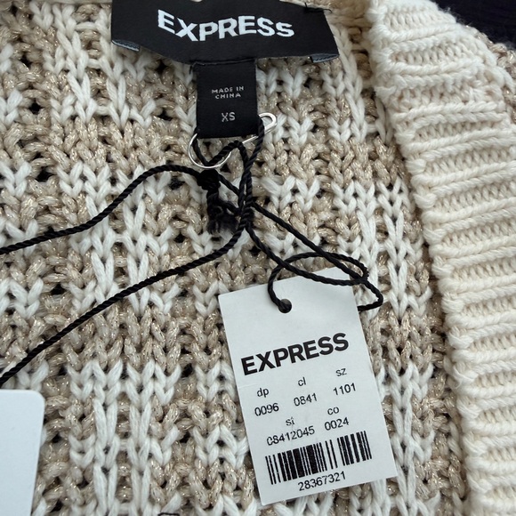 Express Cream Textured Cardigan - Picture 6 of 10